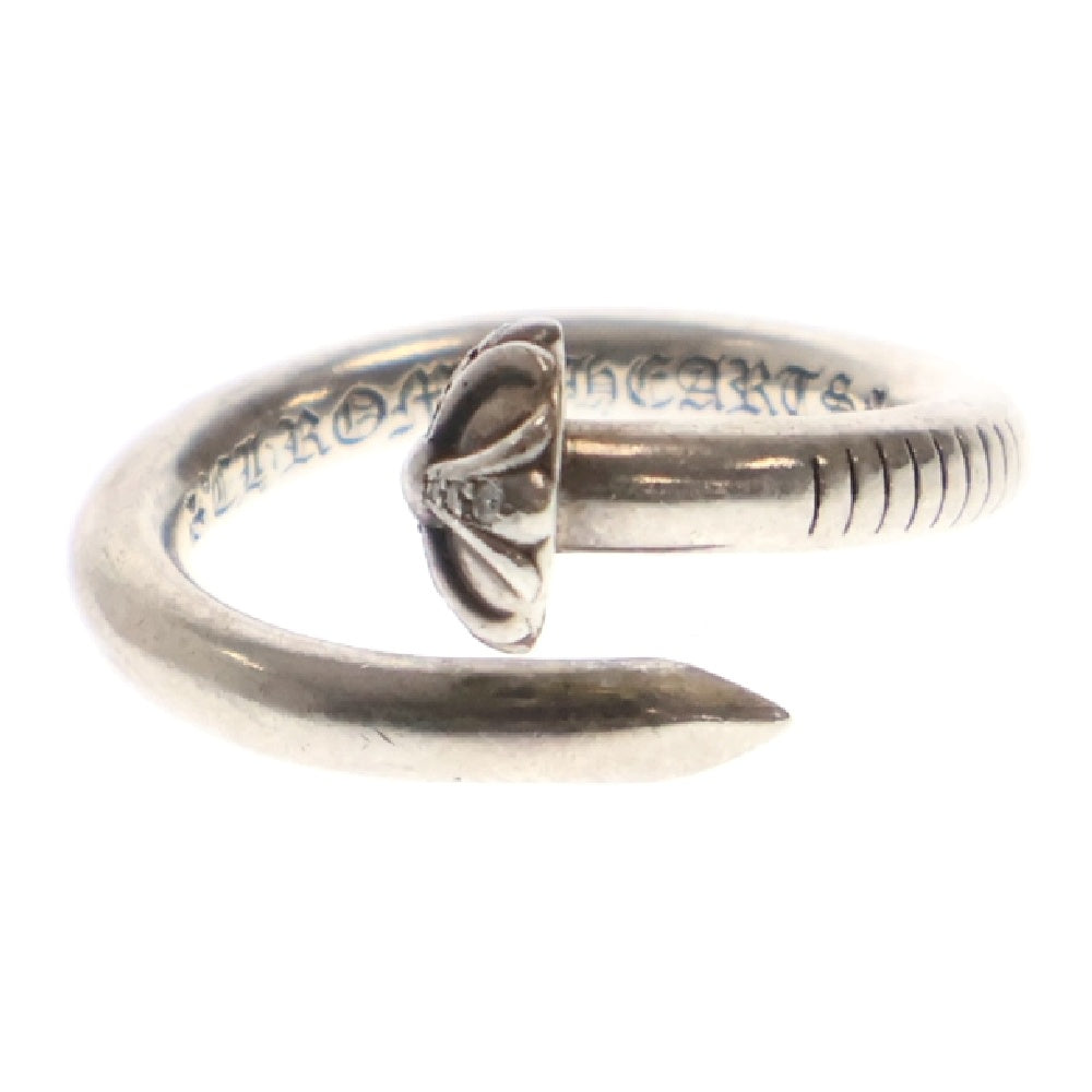 CHROME HEARTS(クロムハーツ) NAIL CRSBALL P/D ネイルクロスボール パヴェダイヤ シルバーリング 17号