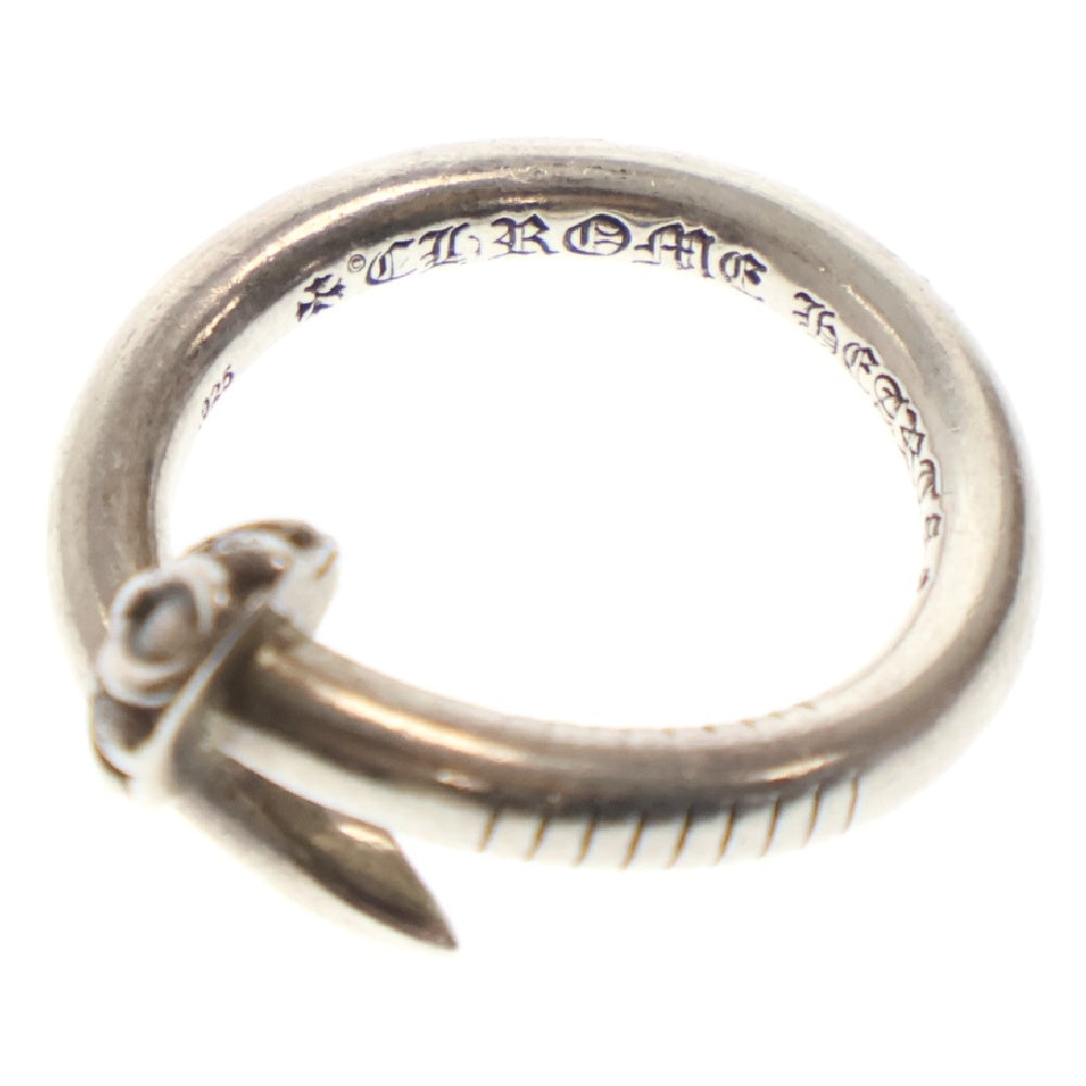 CHROME HEARTS(クロムハーツ) NAIL CRSBALL P/D ネイルクロスボール パヴェダイヤ シルバーリング 17号