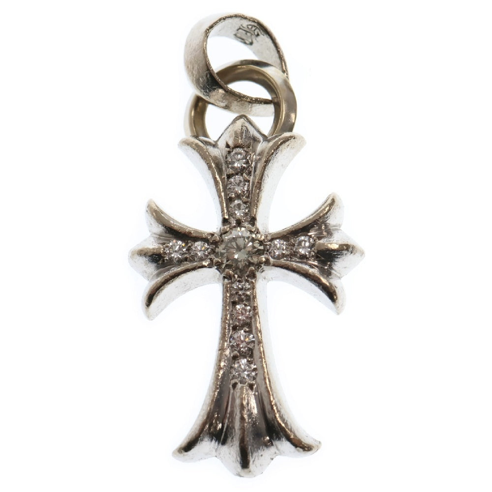 CHROME HEARTS(クロムハーツ) 18KWG CH CRS SML P D スモールCHクロス PAVEダイヤ ペンダント ホワイトゴールドネックレストップ