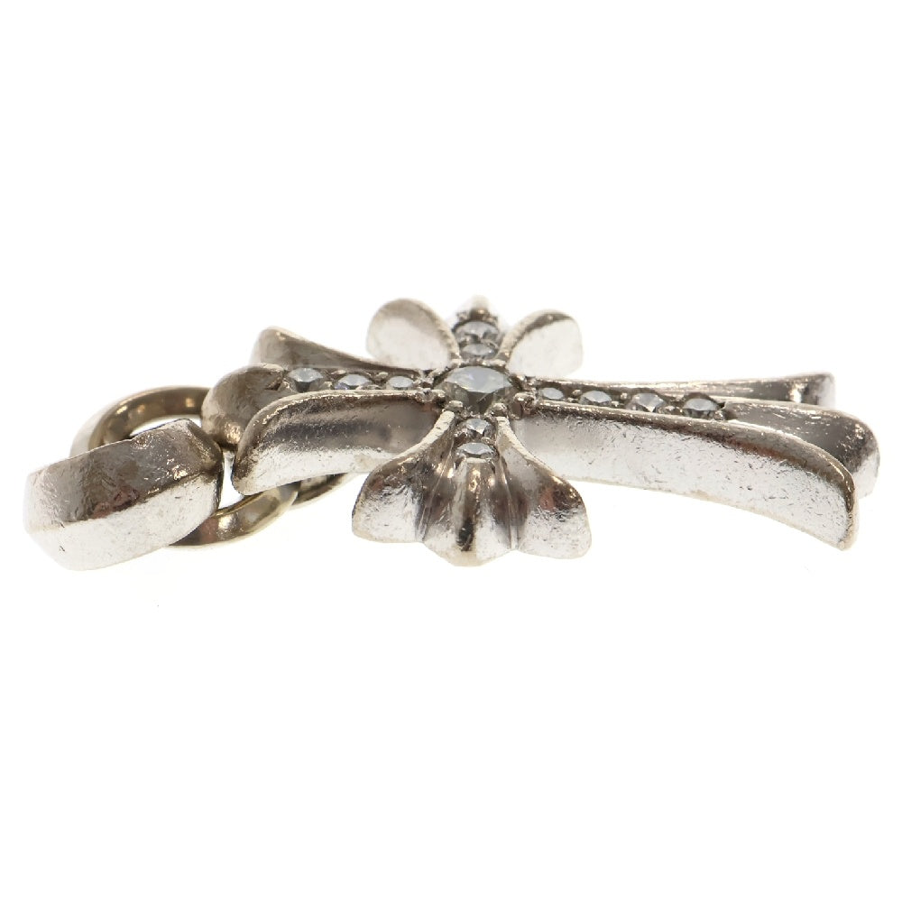 CHROME HEARTS(クロムハーツ) 18KWG CH CRS SML P D スモールCHクロス PAVEダイヤ ペンダント ホワイトゴールドネックレストップ
