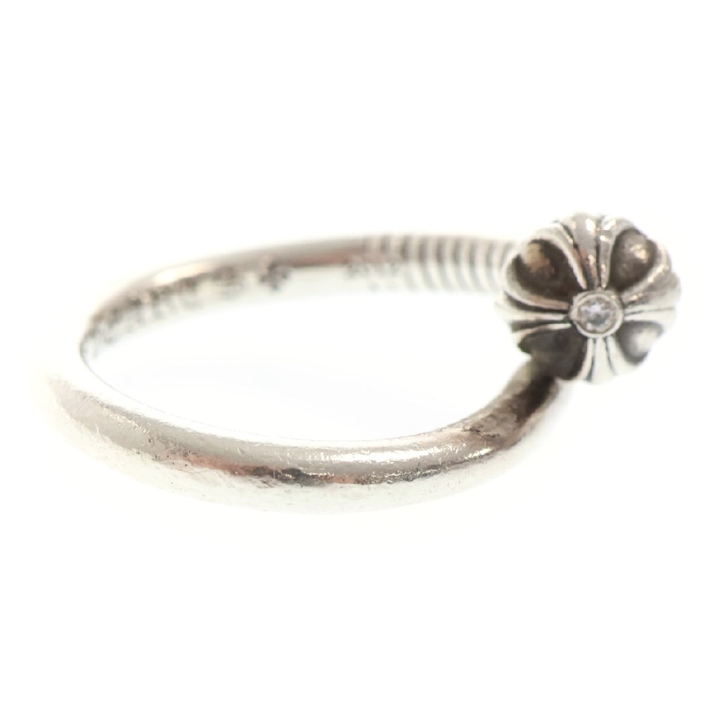 CHROME HEARTS(クロムハーツ) NAIL CRSBALL DMND ネイルクロスボール アフター1ダイヤ シルバーリング 15号