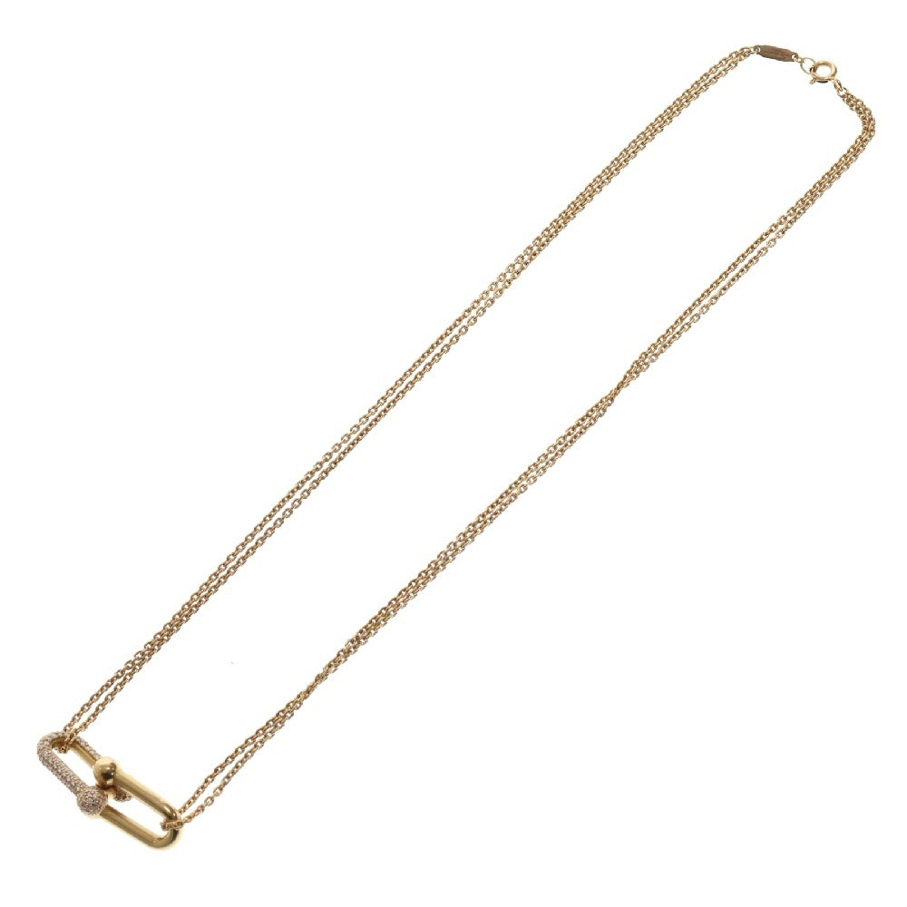 TIFFANY&Co(ティファニー) K18YG ハードウェア ダブルリンク ダイヤ ペンダントネックレス イエローゴールド