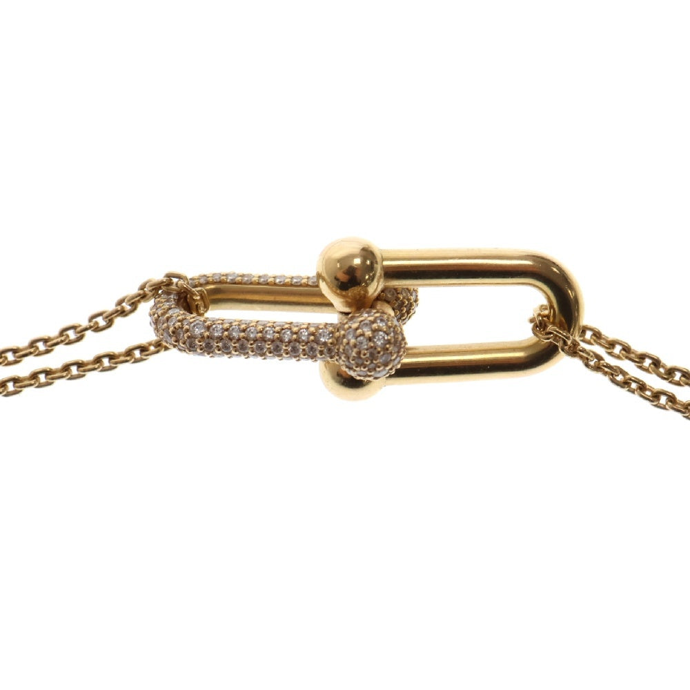 TIFFANY&Co(ティファニー) K18YG ハードウェア ダブルリンク ダイヤ ペンダントネックレス イエローゴールド