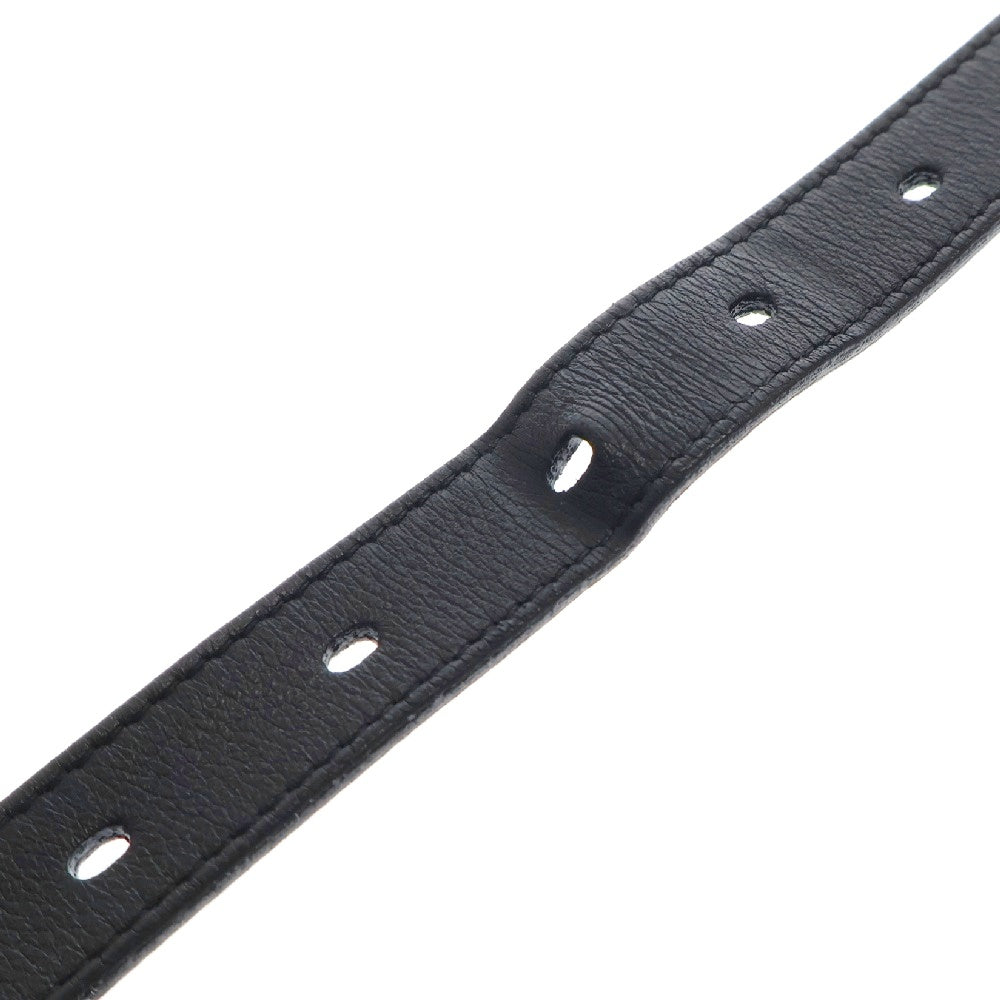 SAINT LAURENT PARIS(サンローランパリ) 593332 バックルロゴ レザーナローベルト ブラック