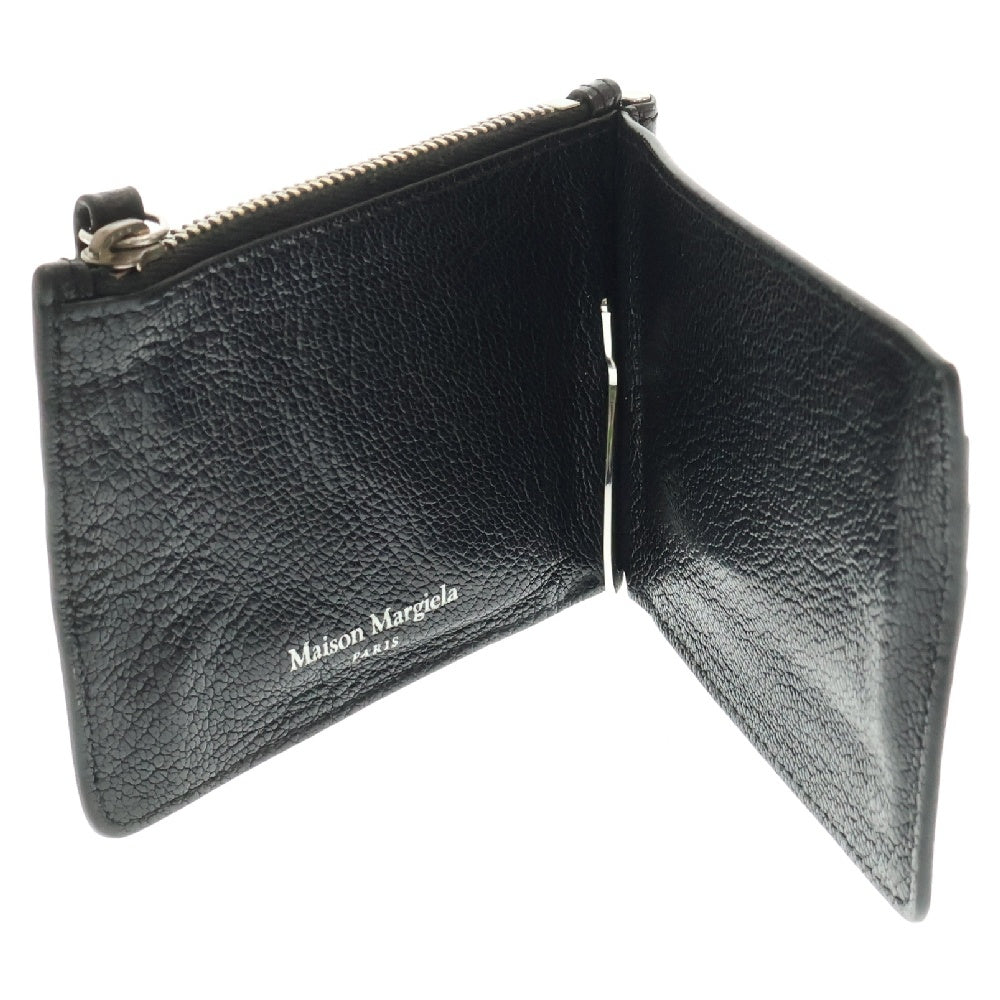 Martin Margiela(マルタンマルジェラ) MONEYCLIP フォーステッチ クリップウォレット 二つ折り財布 SA1UI0004P4806T8013 ブラック