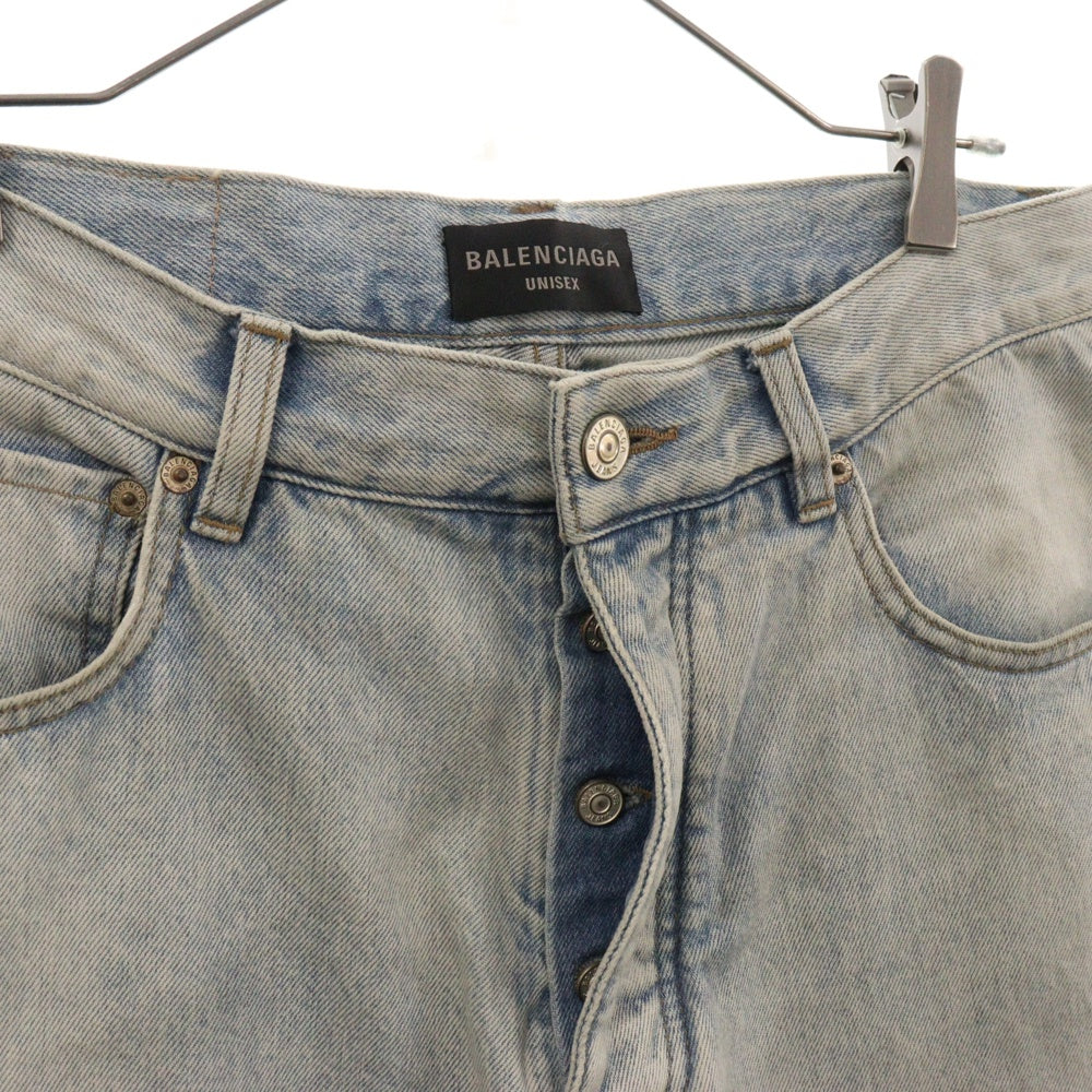 BALENCIAGA(バレンシアガ) 24SS DENIM SIZE STICKER BAGGY 767977 TDW14 サイズステッカーバギーデニムパンツ