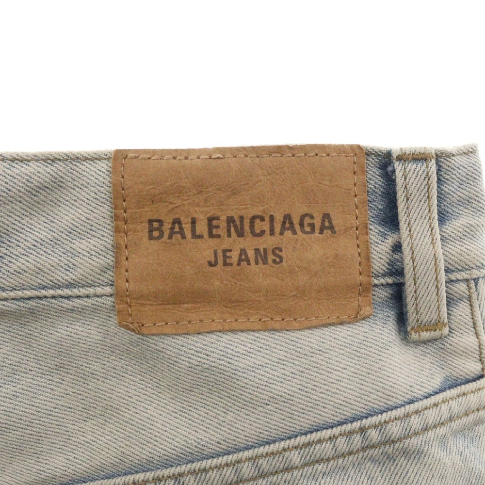 BALENCIAGA(バレンシアガ) 24SS DENIM SIZE STICKER BAGGY 767977 TDW14 サイズステッカーバギーデニムパンツ