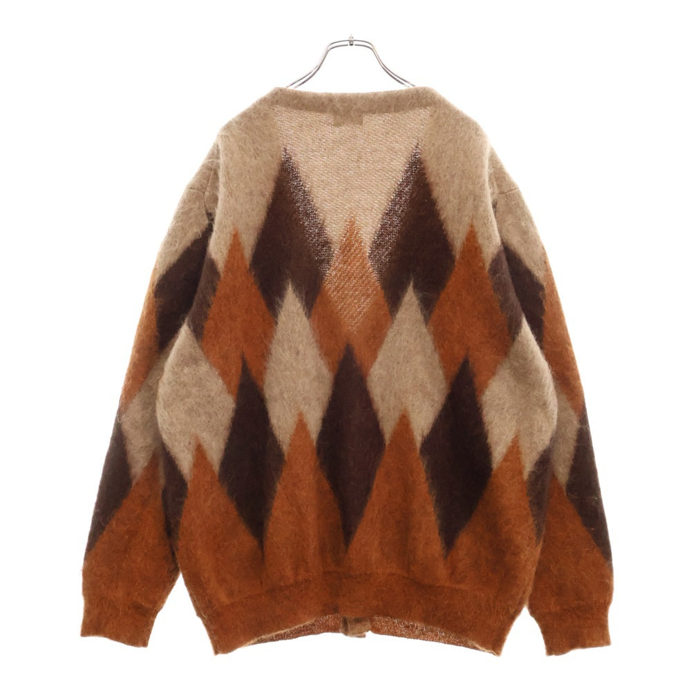 CELINE(セリーヌ) 19AW アーガイルモヘアニットカーディガン ブラウン 2A584382D
