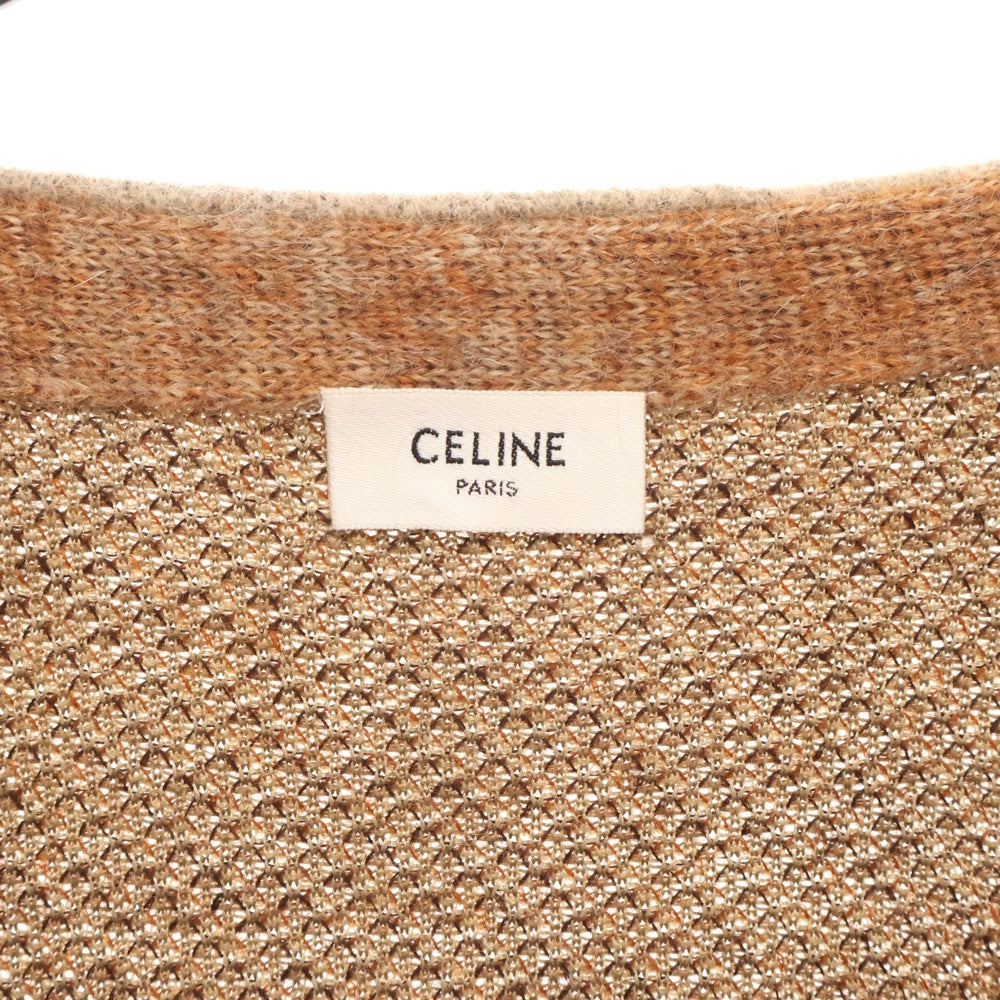 CELINE(セリーヌ) 19AW アーガイルモヘアニットカーディガン ブラウン 2A584382D