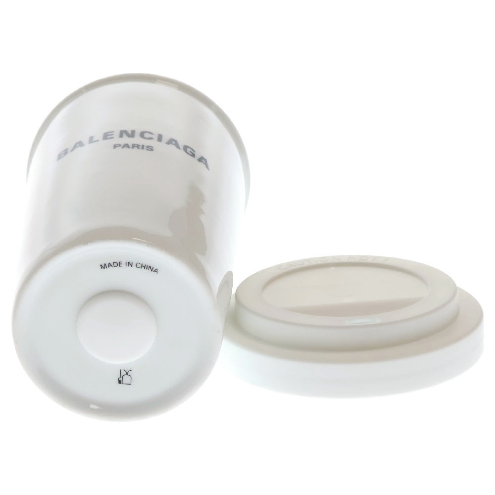 BALENCIAGA(バレンシアガ) ロゴ タンブラー 陶器 ホワイト ■