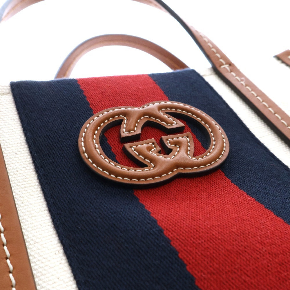 GUCCI(グッチ) インターロッキンG 2WAYミニトートバッグ ショルダーバッグ ホワイト 727735