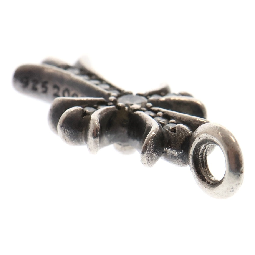 CHROME HEARTS(クロムハーツ) TNY CRSF P DMND タイニーファットクロス PAVEダイヤ ペンダント シルバーネックレストップ シルバー