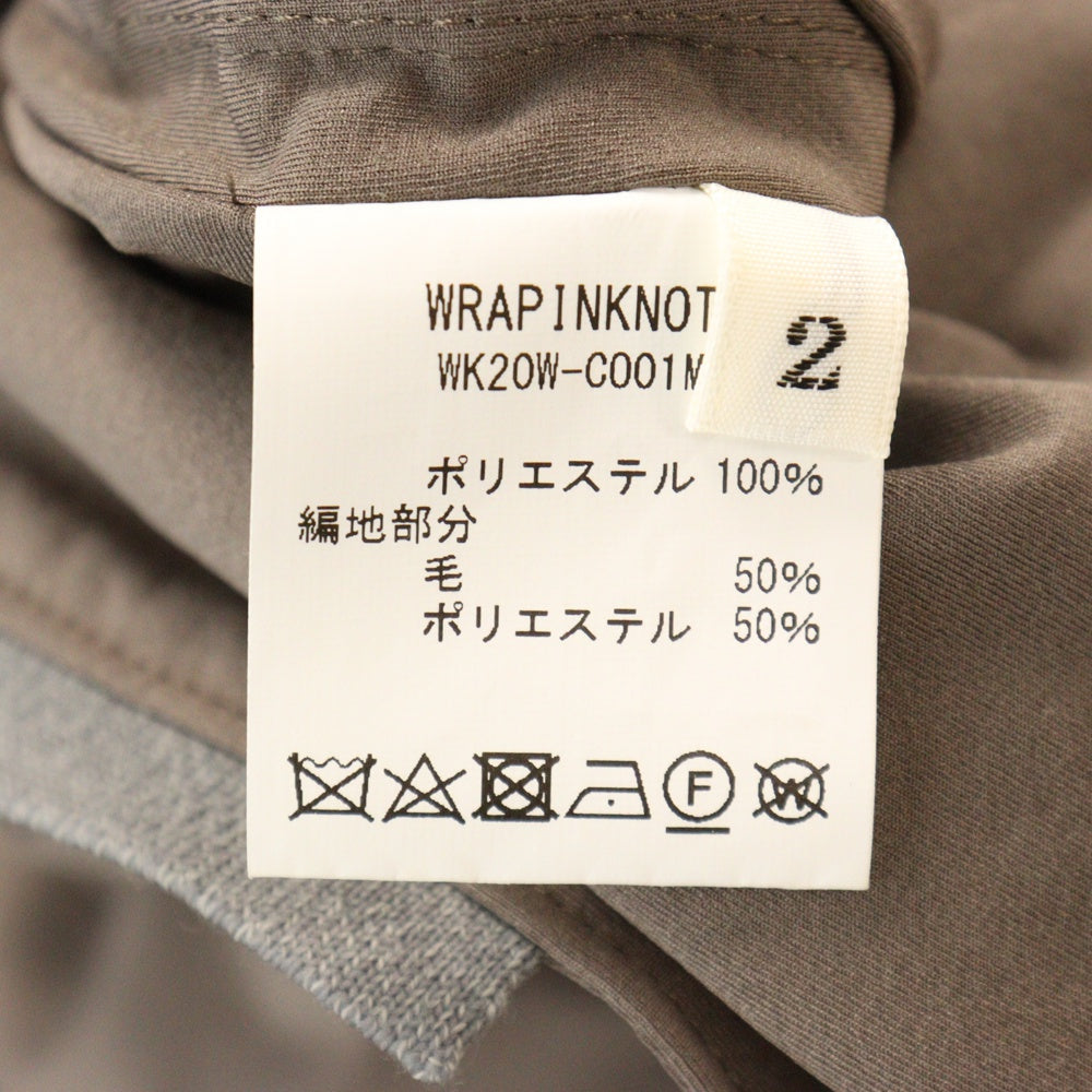 WRAPINKNOT(ラッピンノット) リラックス ロングチェスターコート ブラウン WK20W-C001M
