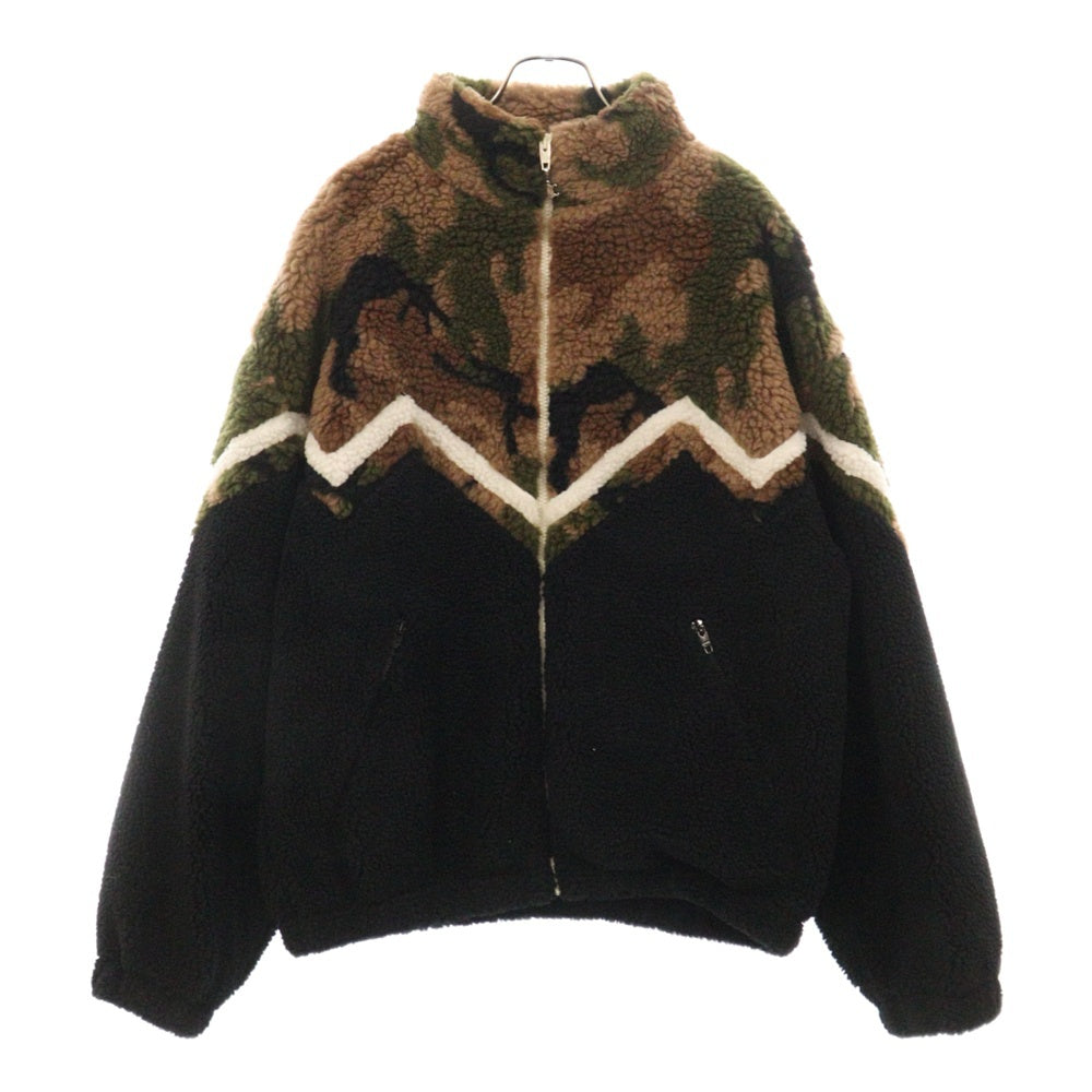 CELINE(セリーヌ) 22SS バイマテリアル カモフラージュフリースブルゾン 2Y579893L ジャケット ブラック/ブラウン