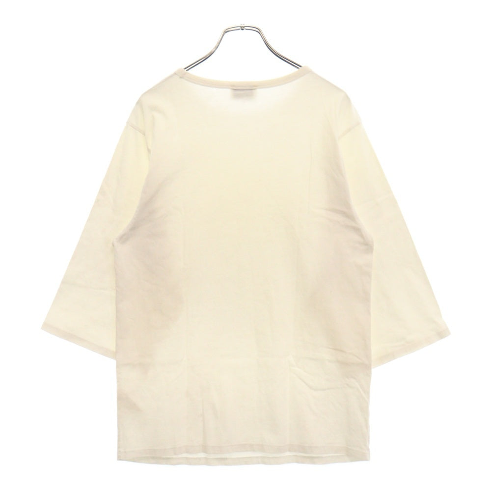 Acne Studios(アクネ ストゥディオズ) クルーネック コットン7分袖Tシャツ カットソー ホワイト 25K166