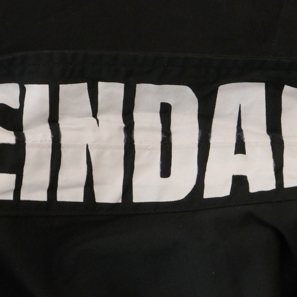 VEINDALS(ヴェインダルス) OUTWEAR LARGE FIT BACK NECK PRINT SHIRTS ラージフィット バックネックプリント 長袖シャツ ブラック