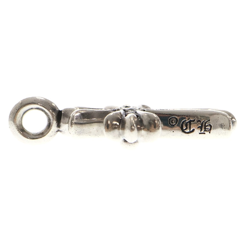 CHROME HEARTS(クロムハーツ) TNY CRSF P DMND タイニーファットクロス PAVEダイヤ ペンダント シルバーネックレストップ シルバー