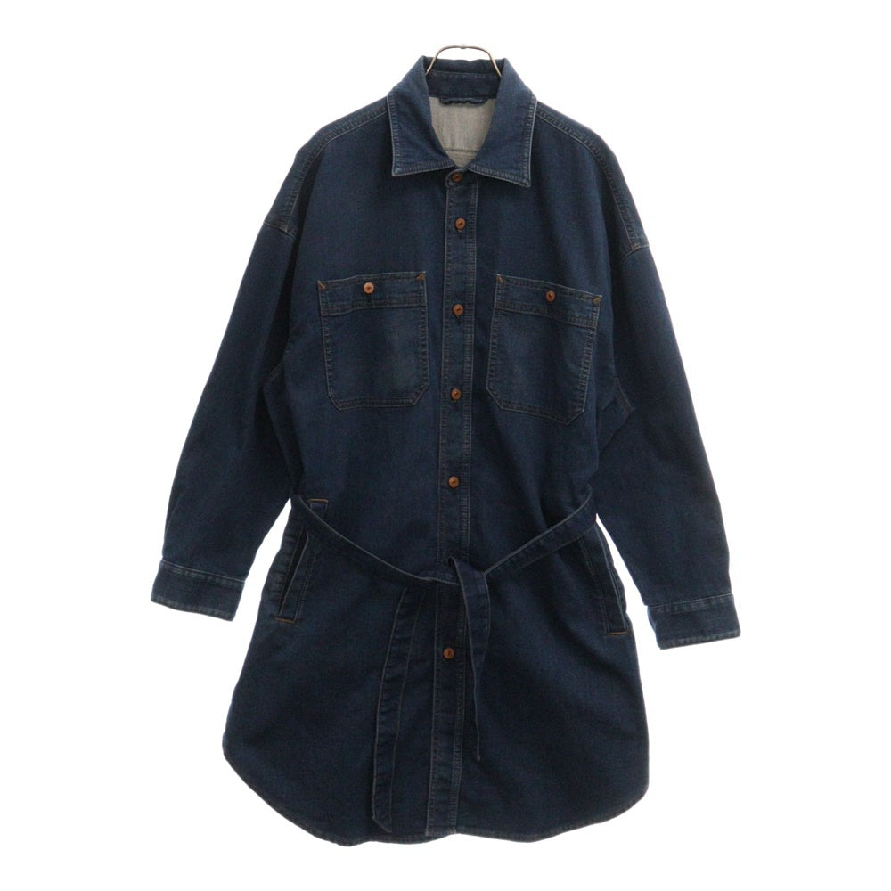 DIESEL(ディーゼル) ベルト付き 長袖デニムシャツワンピース ブルー 00SZAF レディース