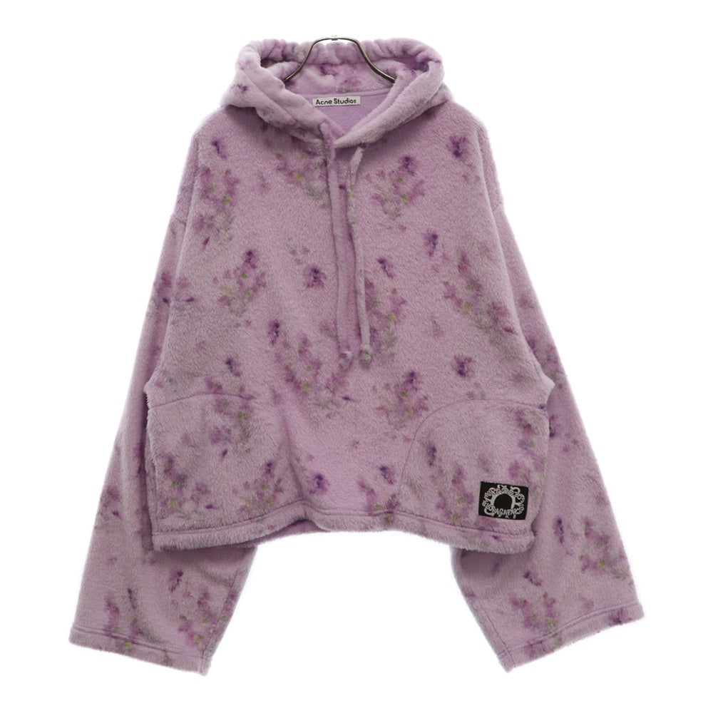 Acne Studios(アクネ ストゥディオズ) FLORAGATAN13 Teddy hooded sweatshirt FN-WN-SWEA000212 テディ フーデッド スウェット フリース パープル レディース