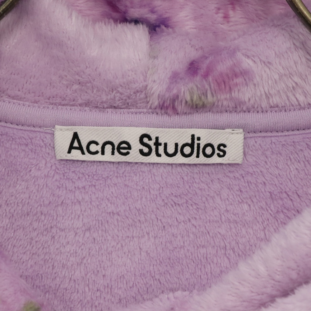 Acne Studios(アクネ ストゥディオズ) FLORAGATAN13 Teddy hooded sweatshirt FN-WN-SWEA000212 テディ フーデッド スウェット フリース パープル レディース
