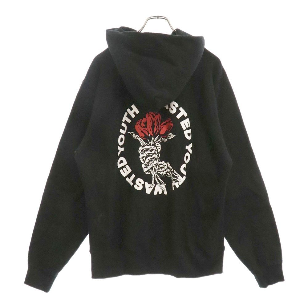 WASTED YOUTH(ウェイステッドユース) 24SS HEAVY WEIGHT HOODIE #2 ヘビーウエイト プルオーバーフーディー ブラック パーカー