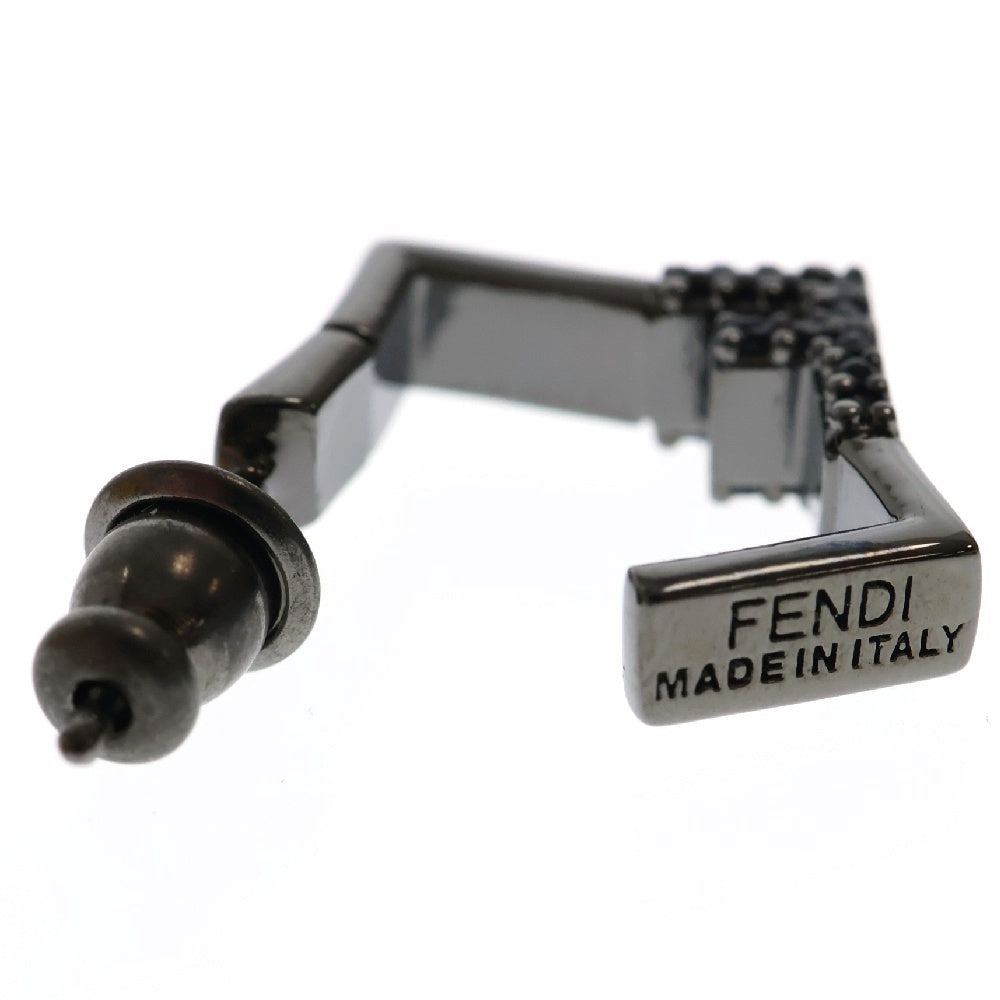 FENDI(フェンディ) Fロゴ ルテニウム スターモチーフピアス ブラック