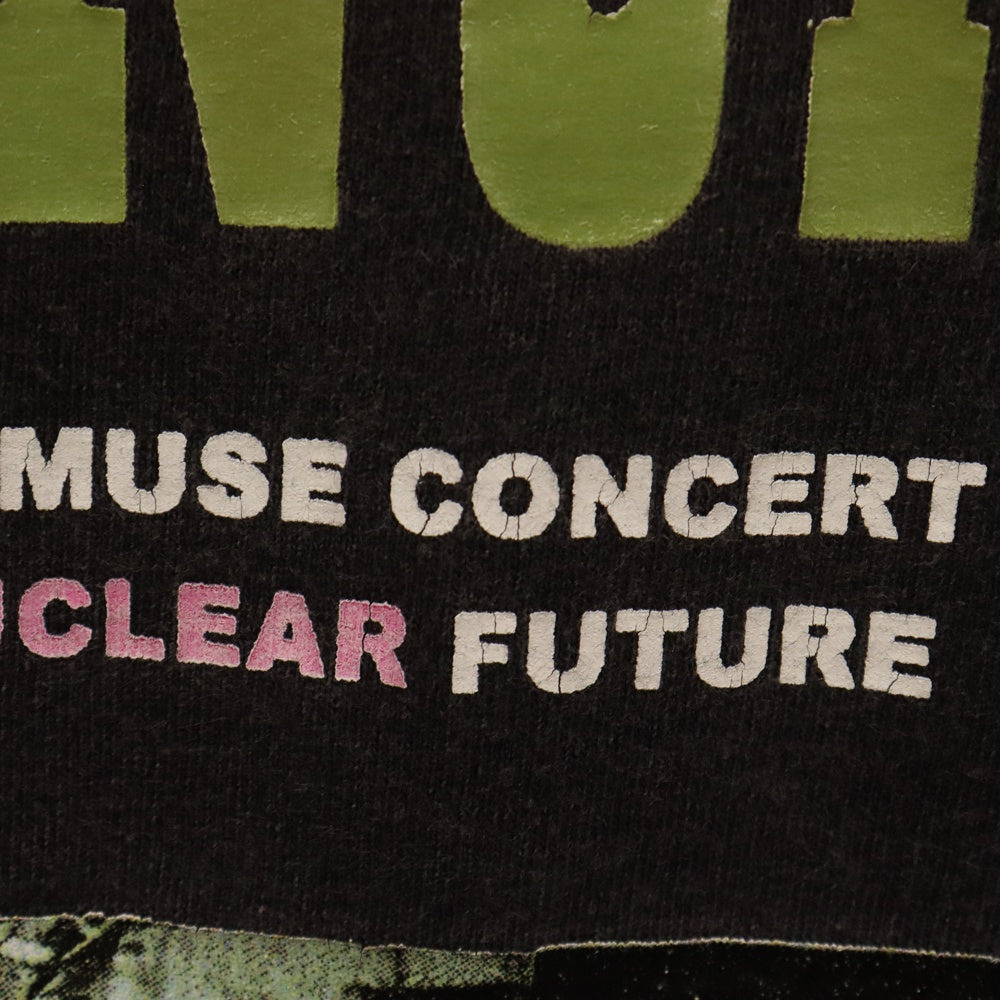 VINTAGE(ヴィンテージ) 90s VINTAGE NO NUKES ノーニュークス メッセージプリント ロングスリーブカットソー 長袖Tシャツ ロンT ブラック