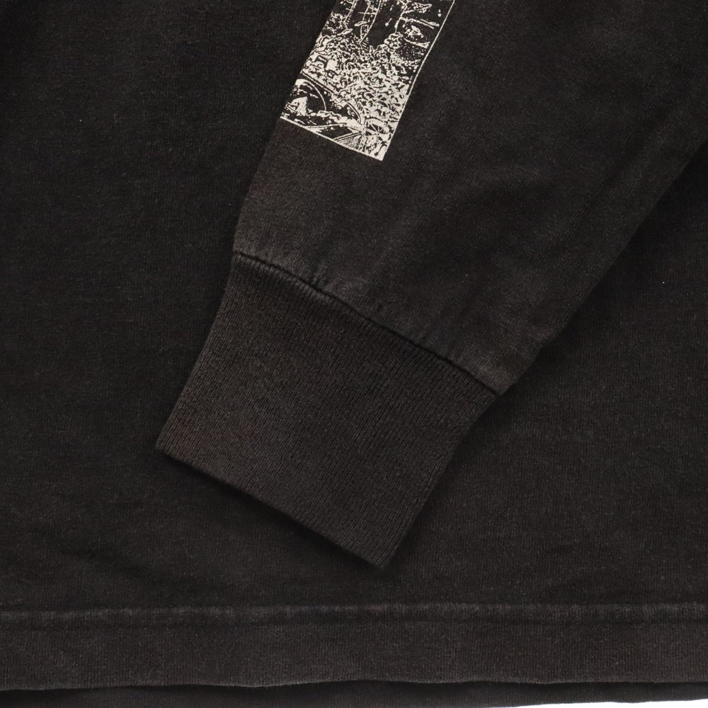 VINTAGE(ヴィンテージ) 90s VINTAGE NO NUKES ノーニュークス メッセージプリント ロングスリーブカットソー 長袖Tシャツ ロンT ブラック