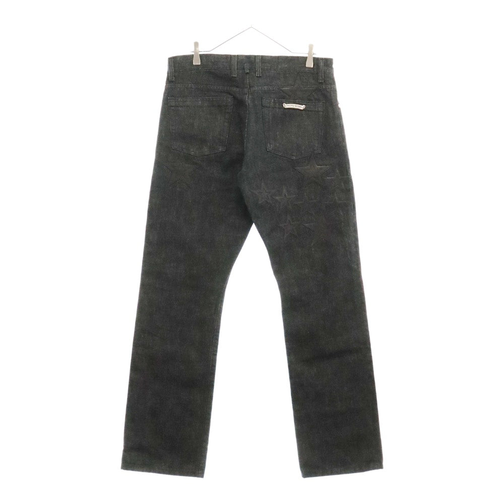 CHROME HEARTS(クロムハーツ) JEAN STRTLG FBRC スターパッチデニムパンツ ブラック