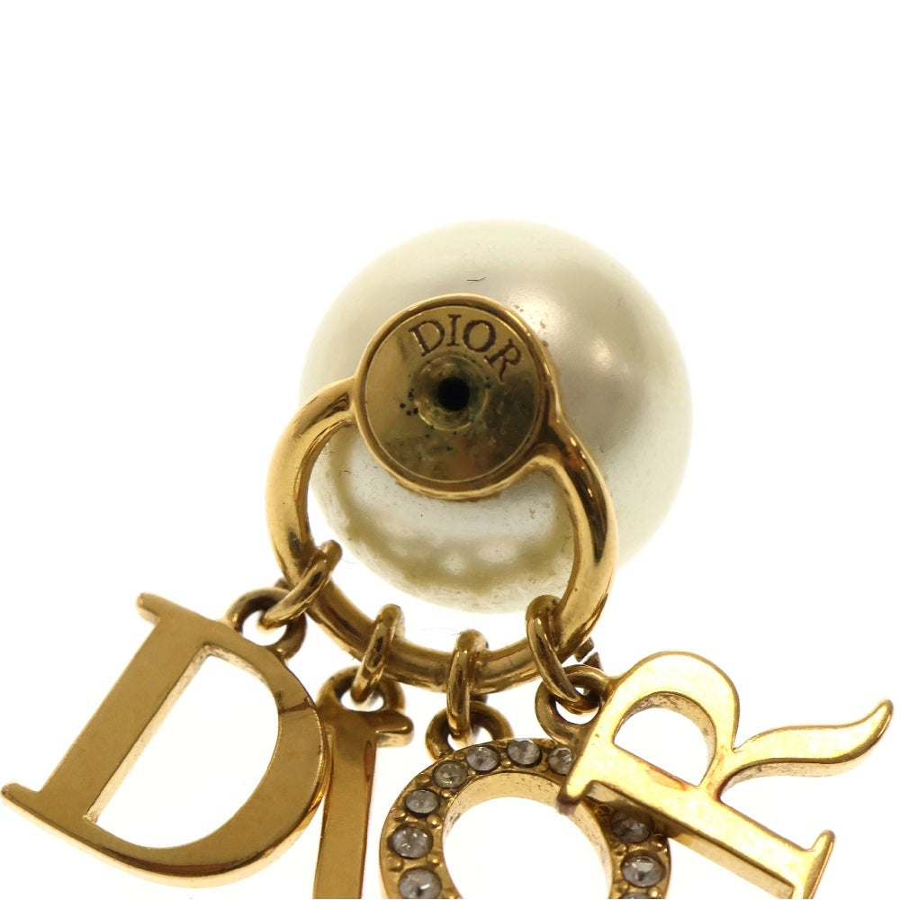 Christian Dior(クリスチャンディオール) TRIBALES トライバルラインストーンロゴピアス ゴールド レディースA3341660