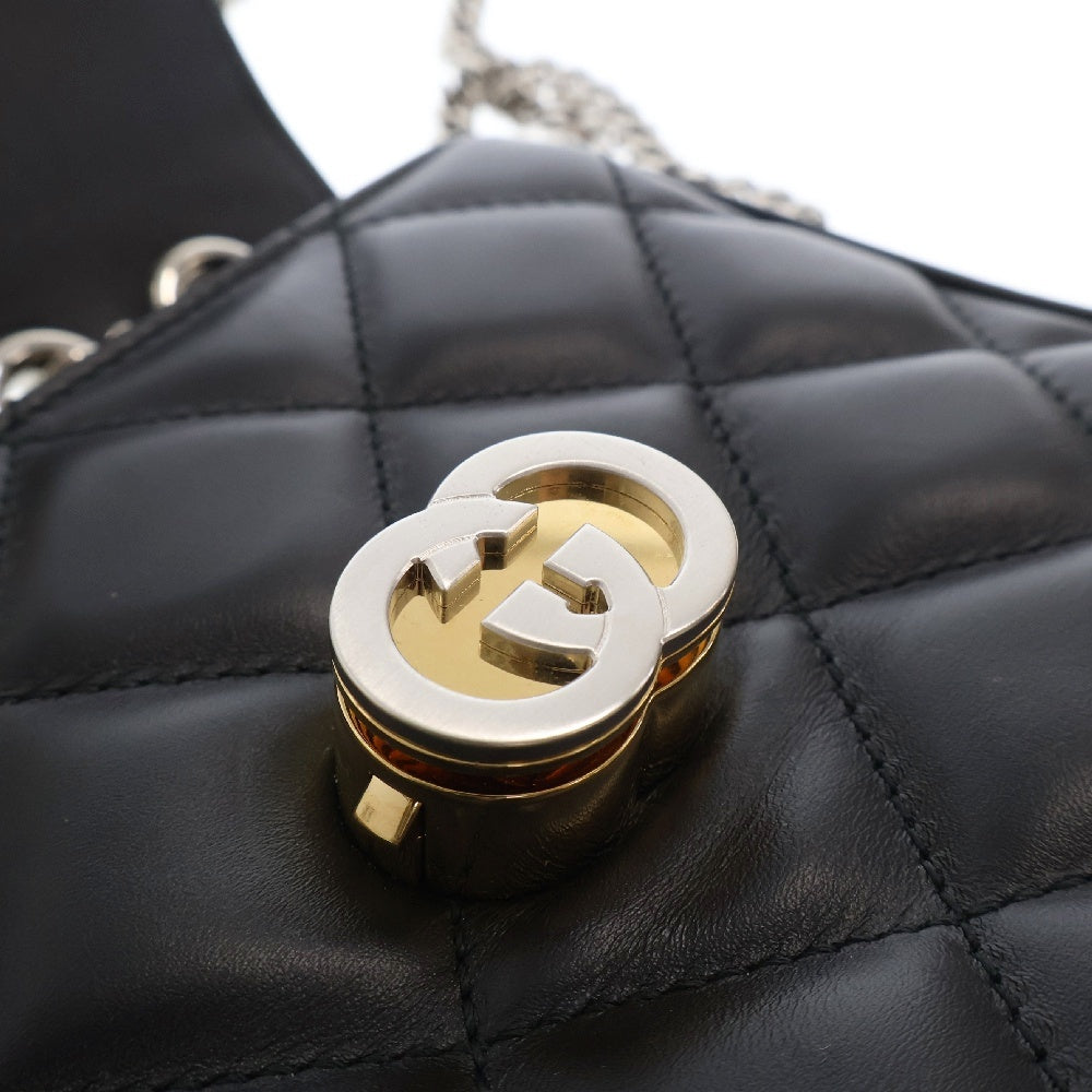 GUCCI(グッチ) Deco mini shoulder bag 741457 デコ ミニショルダーバッグ ブラック レザー