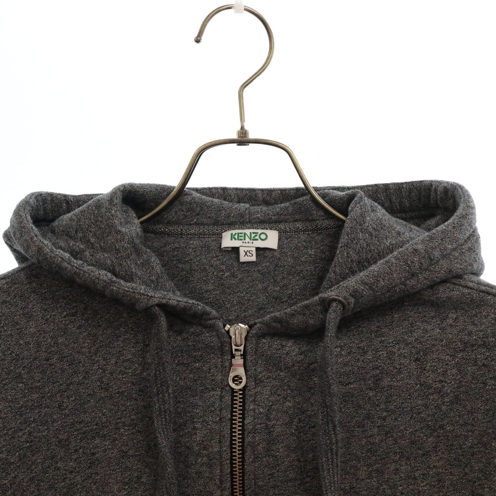 KENZO(ケンゾー) フードロゴ ジップアップフーディ スウェット グレー F755BL7224MD