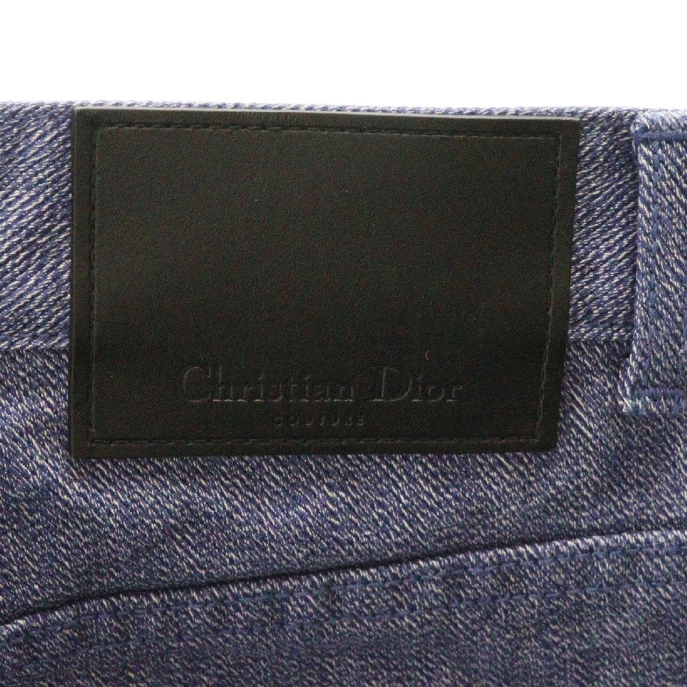 DIOR(ディオール) ロゴ刺繍コットンロングパンツ ブルー 193D011FY514