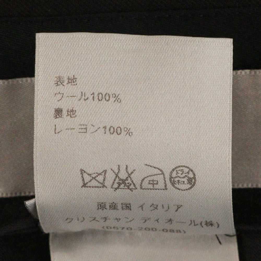 DIOR(ディオール) ウエストライン スラックスパンツ ウール レーヨン混 ブラック 433C132A3202