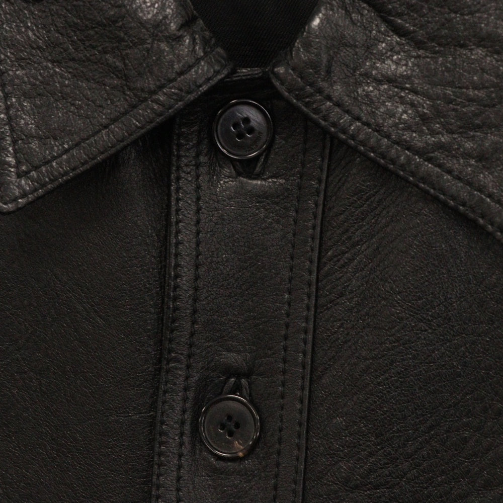 SAINT LAURENT PARIS(サンローランパリ) Lamb Leather Jacket ラムレザー ジャケット ブラック 484279 YSNQ1