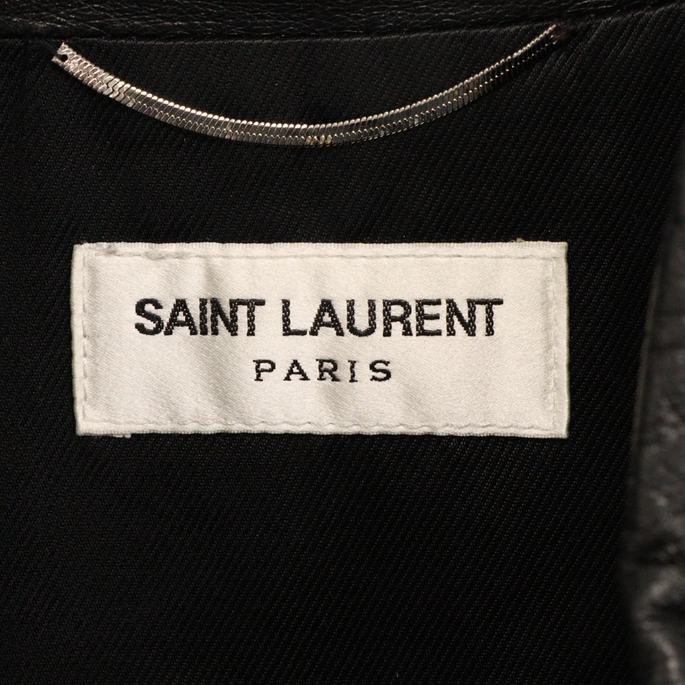 SAINT LAURENT PARIS(サンローランパリ) Lamb Leather Jacket ラムレザー ジャケット ブラック 484279 YSNQ1
