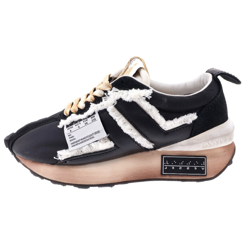 LANVIN(ランバン) ×VESSEL Nylon Bumper Sneakers ベッセル ナイロン バンパー ローカットスニーカー シューズ レディース ブラック/ホワイト