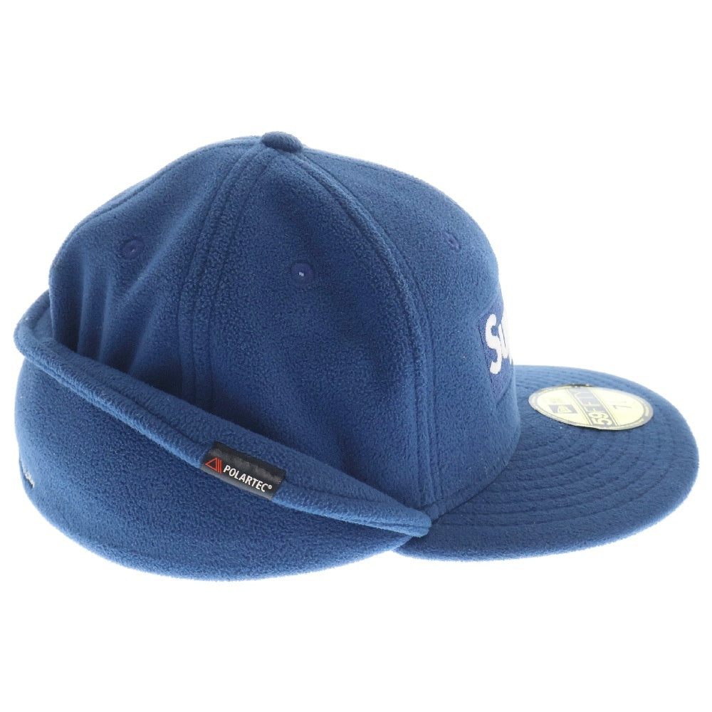 SUPREME(シュプリーム) 17AW ×NEW ERA Ear Flap Polartec イヤーフラップ ボックスロゴ ニューエラキャップ ポーラテック 帽子 ブルー