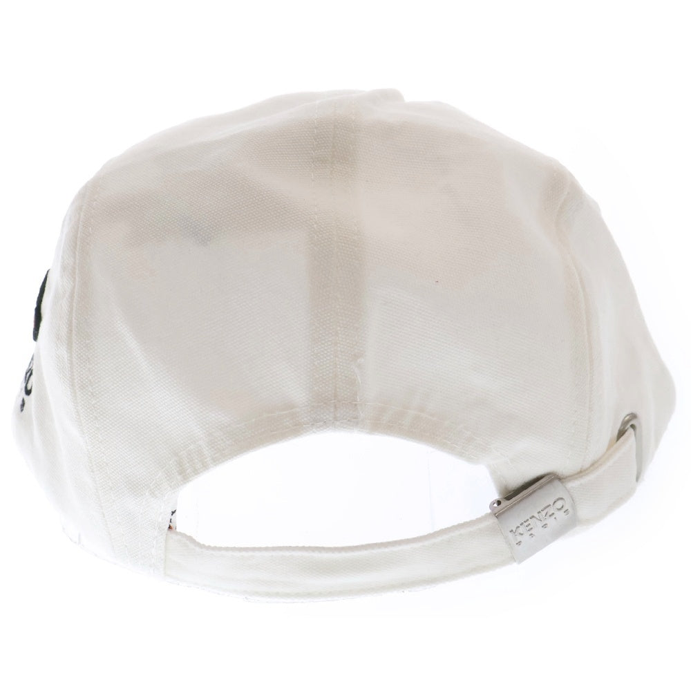 KENZO(ケンゾー) Boke Flower Crest サイドロゴ刺繍 ベースボールキャップ 帽子 ホワイト FC65AC401F33