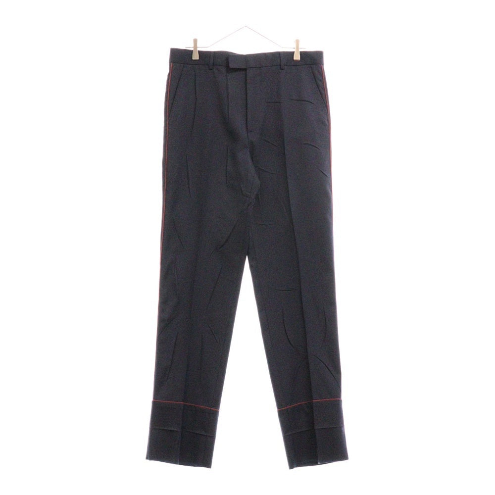 GUCCI(グッチ) サイドライン スラックス センタープレスパンツ ネイビー 664605