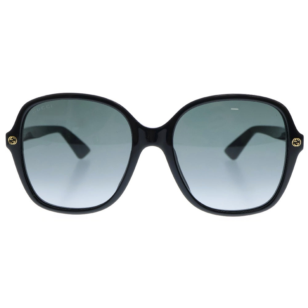 GUCCI(グッチ) ブラックフレーム ウェリントン サングラス アイウェア メガネ ブラック 55口18-140 GG0092S