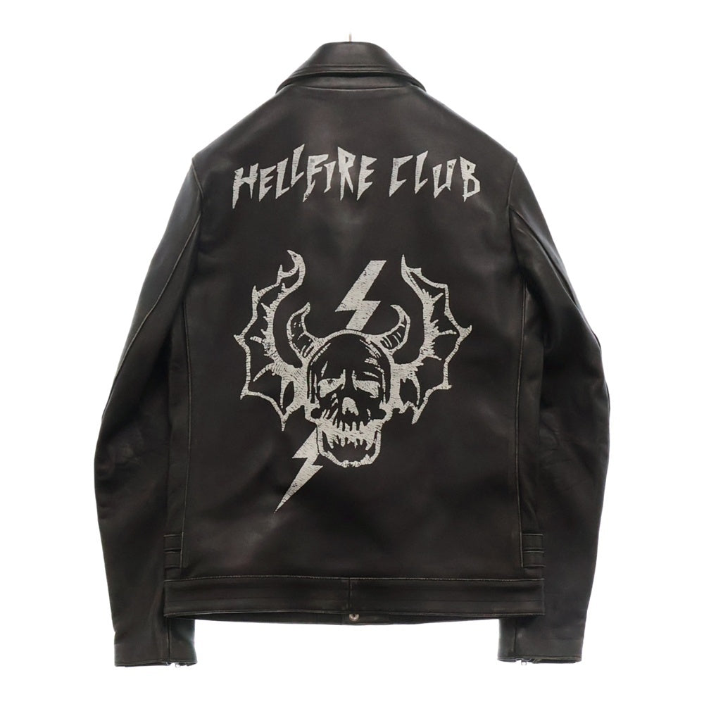 UNDERCOVER(アンダーカバー) 22AW×Netflix Stranger Things Hellfire Club ネットフリックス ストレンジャーシングス ヘルファイアクラブ ダブルライダースジャケット UC2B9213-2