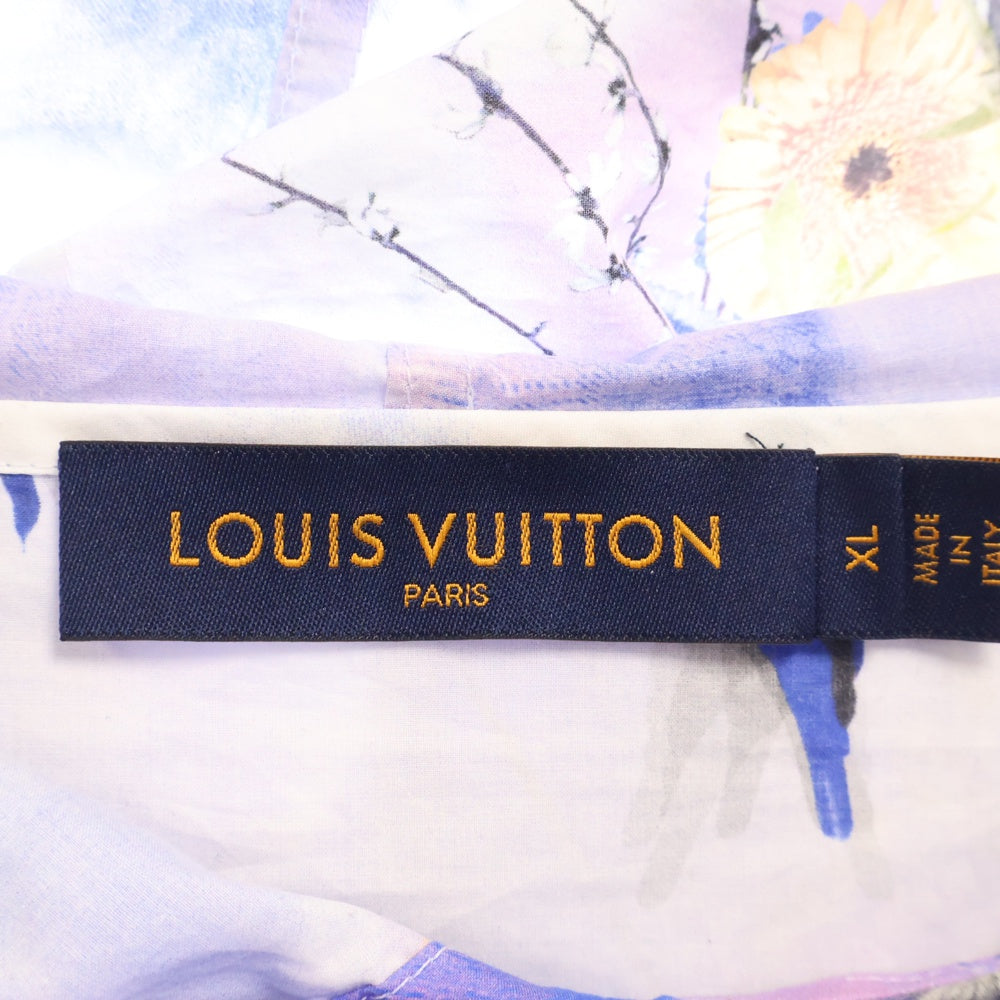 LOUIS VUITTON(ルイヴィトン) 20SS フラワーコットンポプリンアノラックフーディ フラワー総柄スモックプルオーバーパーカー マルチ RM201 TXB HIS79W