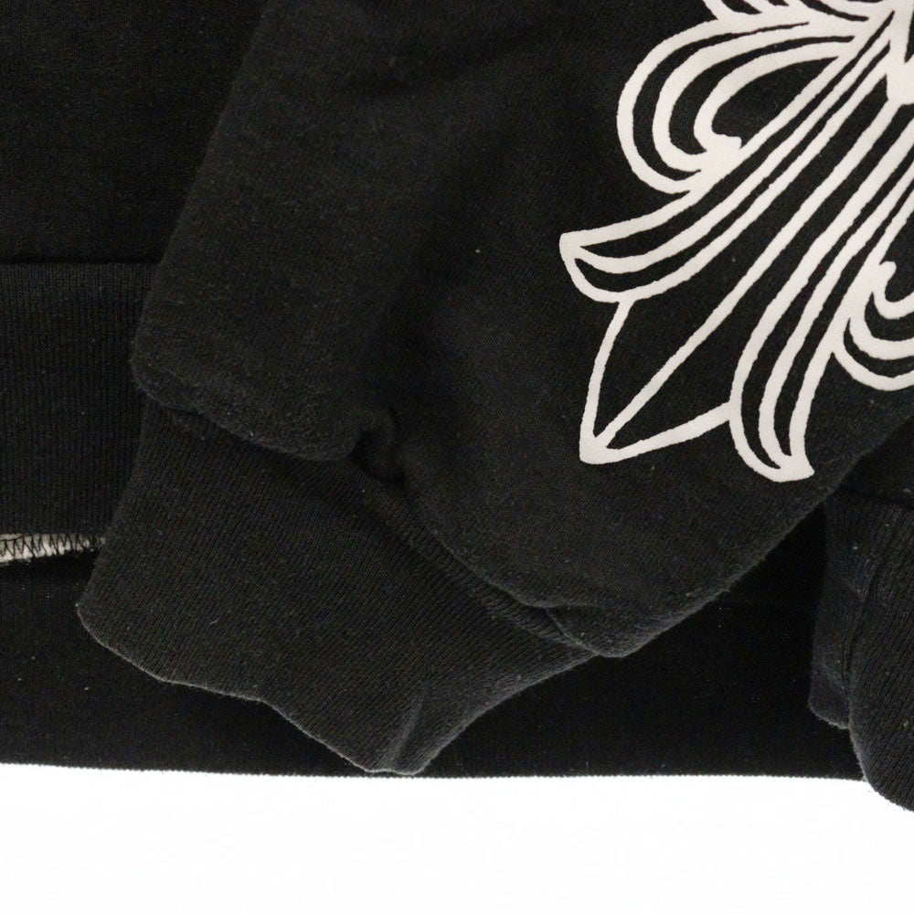 CHROME HEARTS(クロムハーツ) OLD FLORAL Hoodie オールドモデル 裏地サマール フローラルロゴプリントフーディ パーカー ブラック
