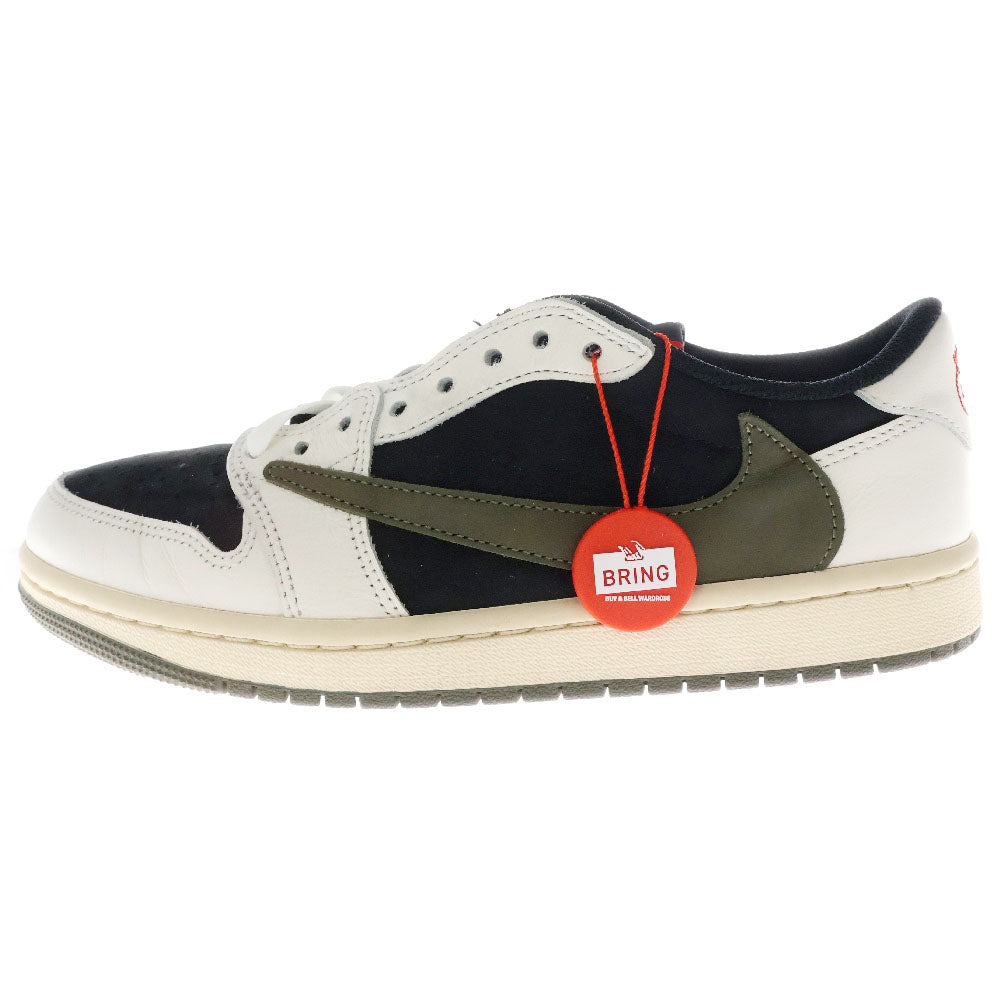NIKE(ナイキ) ×トラヴィススコット AIR JORDAN 1 ウィメンズ エアジョーダン1 ローカットスニーカー ミディアムオリーブ US8.5/25.5cm DZ4137-106