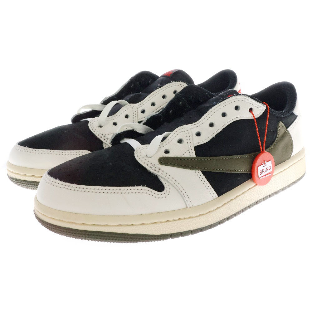 NIKE(ナイキ) ×トラヴィススコット AIR JORDAN 1 ウィメンズ エアジョーダン1 ローカットスニーカー ミディアムオリーブ US8.5/25.5cm DZ4137-106