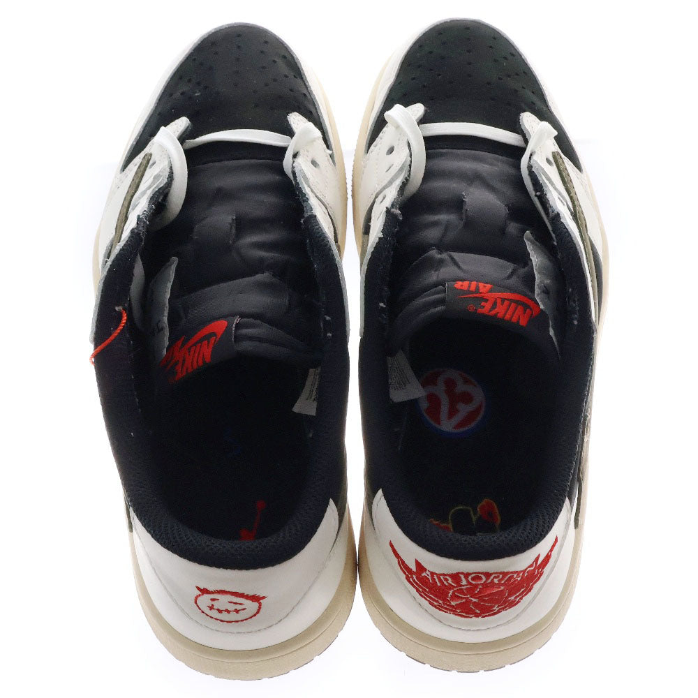 NIKE(ナイキ) ×トラヴィススコット AIR JORDAN 1 ウィメンズ エアジョーダン1 ローカットスニーカー ミディアムオリーブ US8.5/25.5cm DZ4137-106