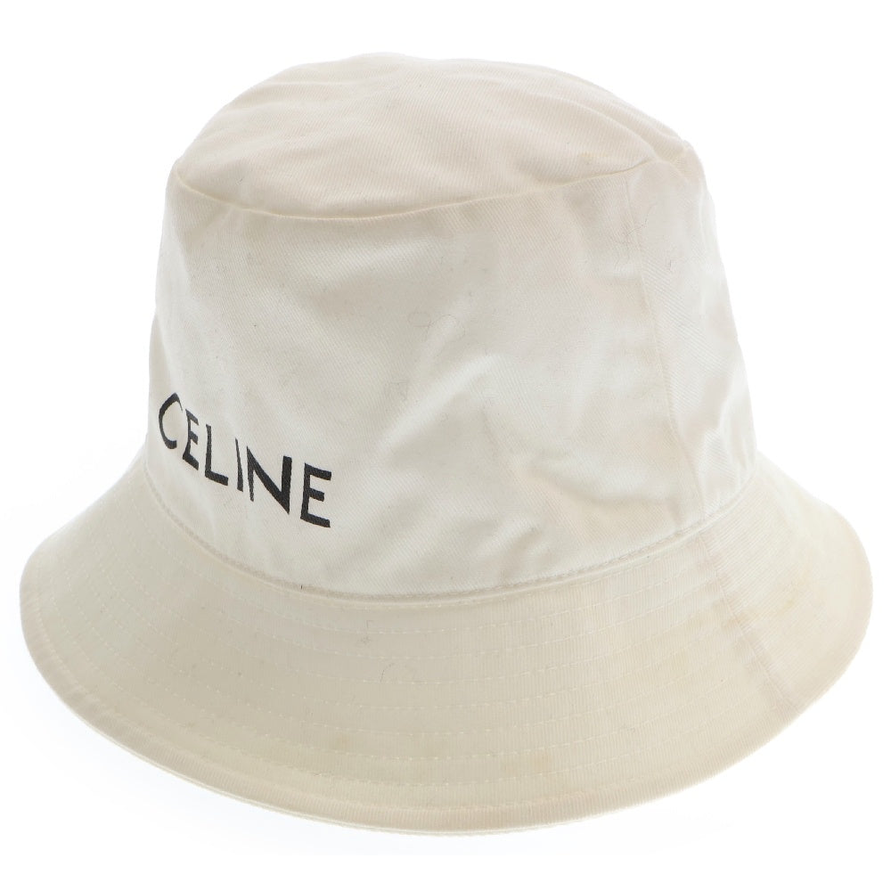 CELINE(セリーヌ) ロゴプリント バケットハット 帽子 2AU5B968P ホワイト