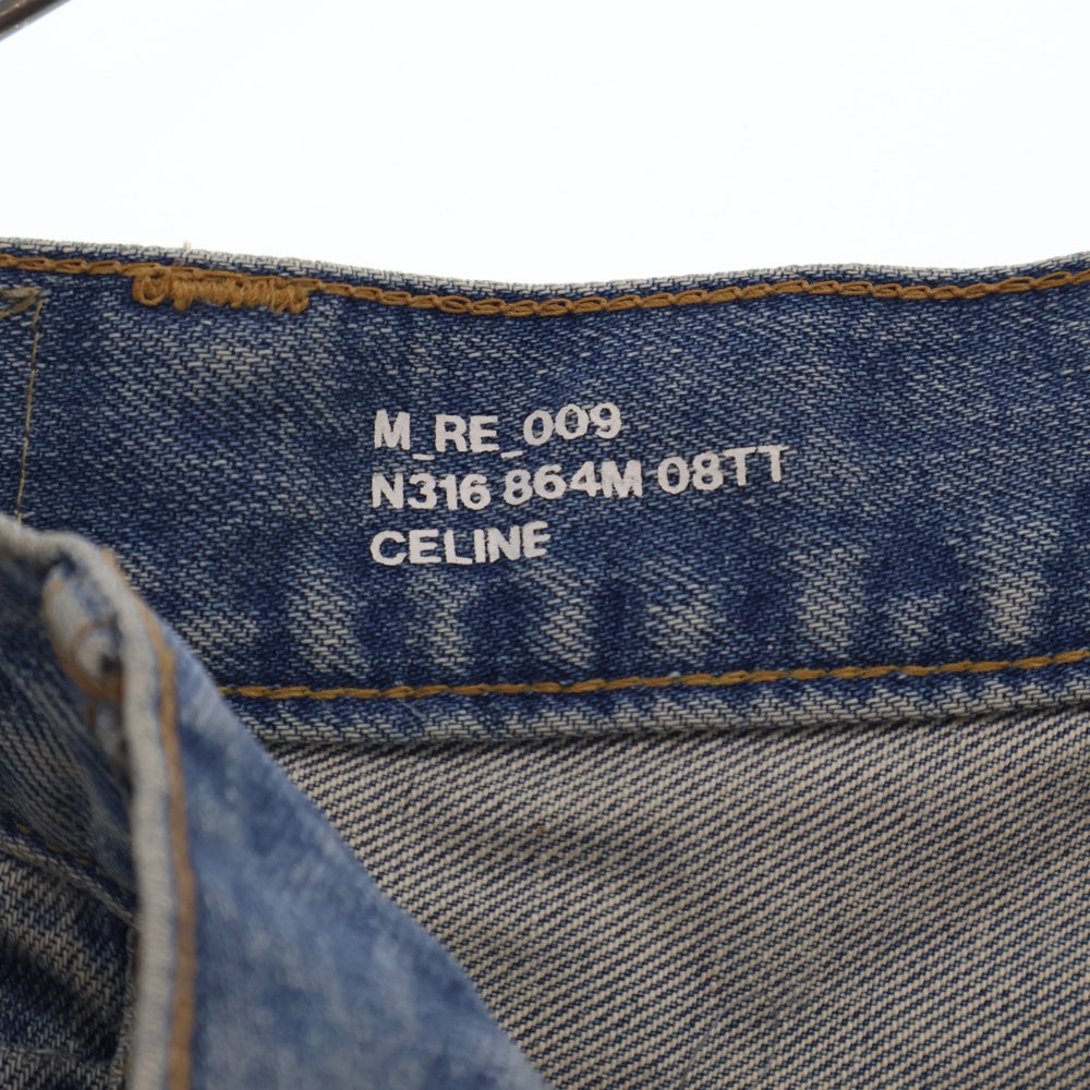 CELINE(セリーヌ) 21SS バイカラーツートーンデニムパンツ 2N316864M インディゴ/ホワイト