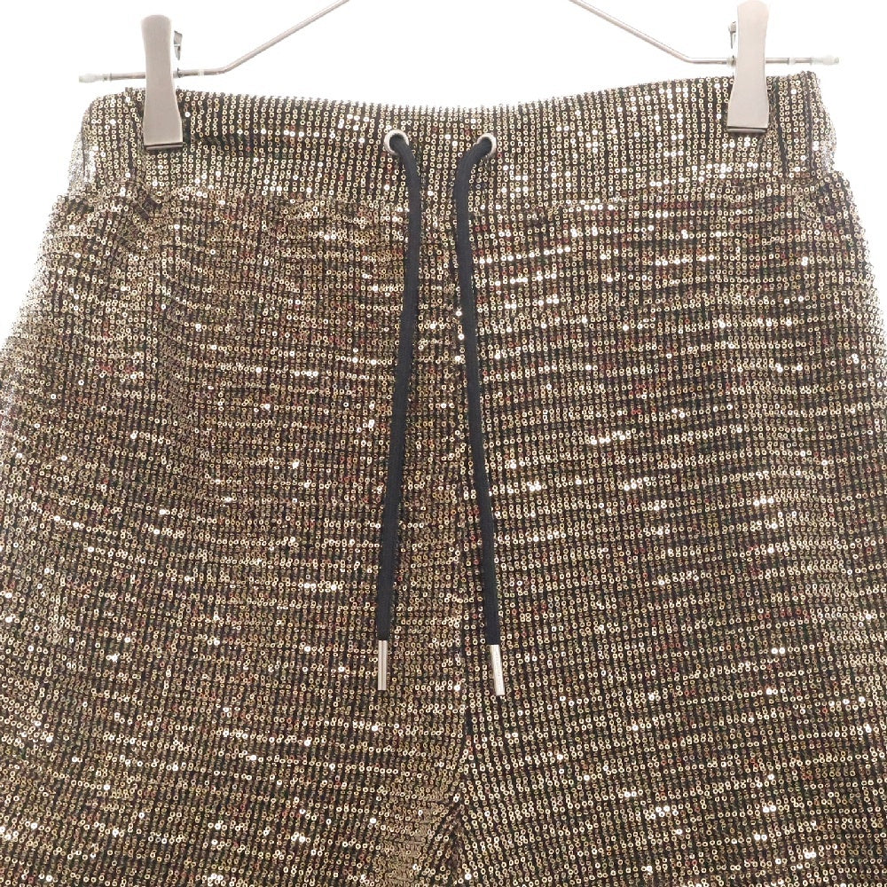 CELINE(セリーヌ) AllOver Sequined Tulle Shorts オールオーバー シークイン ショートパンツ スパンコール装飾 ハーフパンツ ゴールド 2Z151100Q